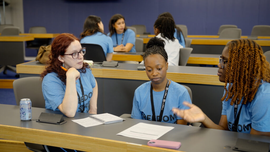 Youth advocates in a training session